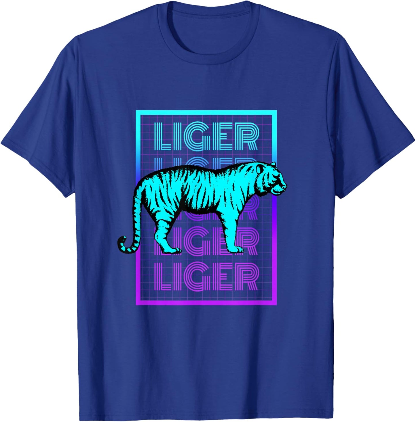 Liger Tiger Vintage Retro Liger T-Shirt - T-Shirt | Royal
