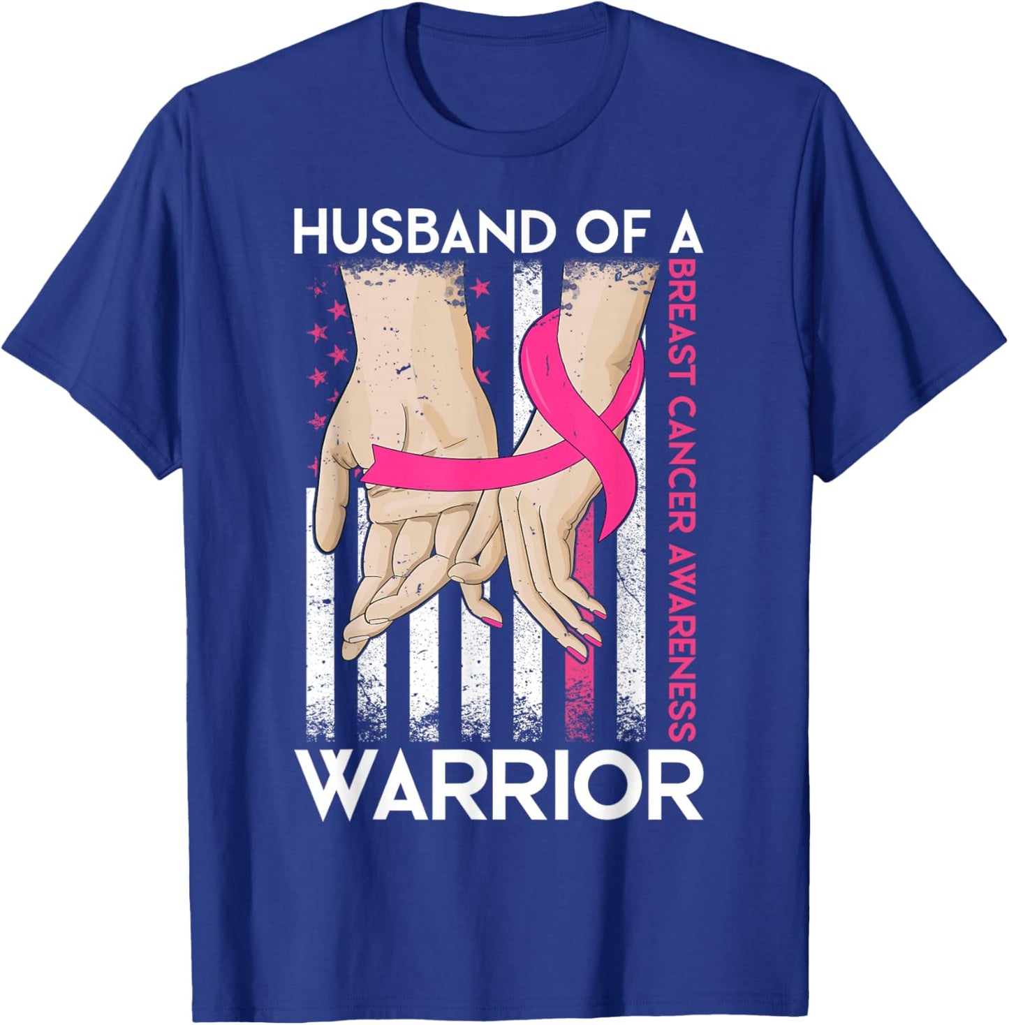 Husband Of A Warrior Breast Cancer Awareness Support Squad T-Shirt - T-Shirt | Royal