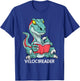 Velocireader Funny Reading Velociraptor Dinosaur Book Reader T-Shirt - T-Shirt | Royal