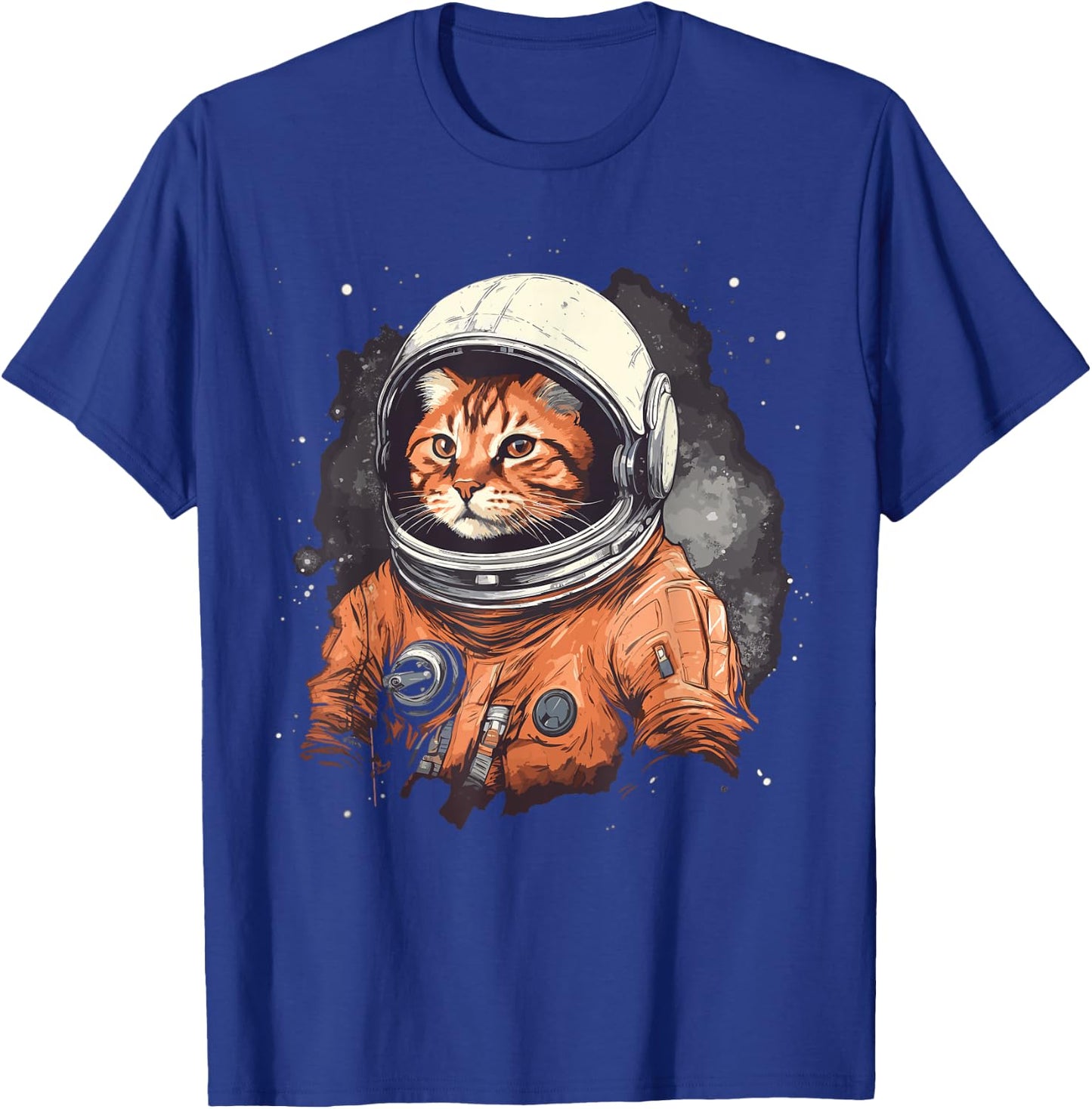 Red Cat In Astronaut Suit In Space Astronaut Cats Men Women Girls Kids T-Shirt - T-Shirt | Royal