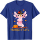 Cute Axolotl Turkey Thanks-A-Lotl Happy Thanksgiving Day T-Shirt - T-Shirt | Royal