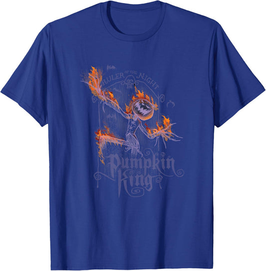 Disney The Nightmare Before Christmas Pumpkin King Flames T-Shirt - T-Shirt | Royal