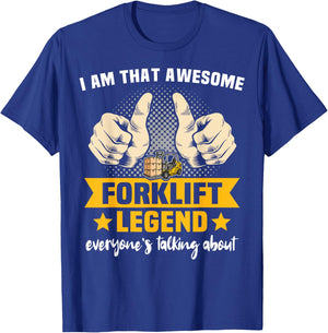 Fork Lift Truck Forklifter Forklift Operator T-Shirt - T-Shirt | Royal