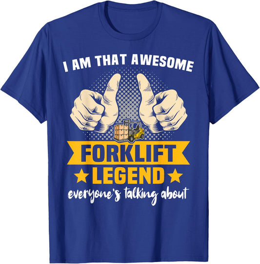 Fork Lift Truck Forklifter Forklift Operator T-Shirt - T-Shirt | Royal