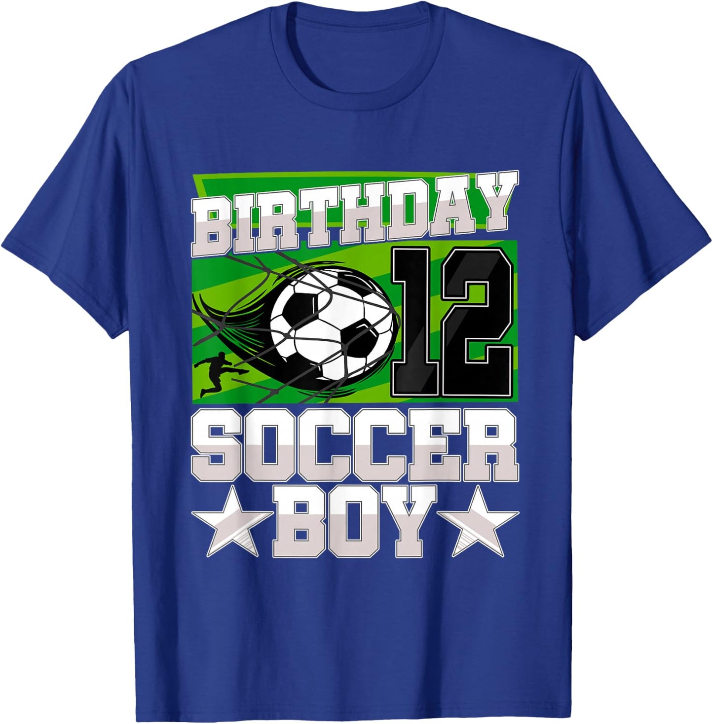 Soccer Birthday Party - 12th Birthday Boy 12 Years Old T-Shirt - T-Shirt | Royal