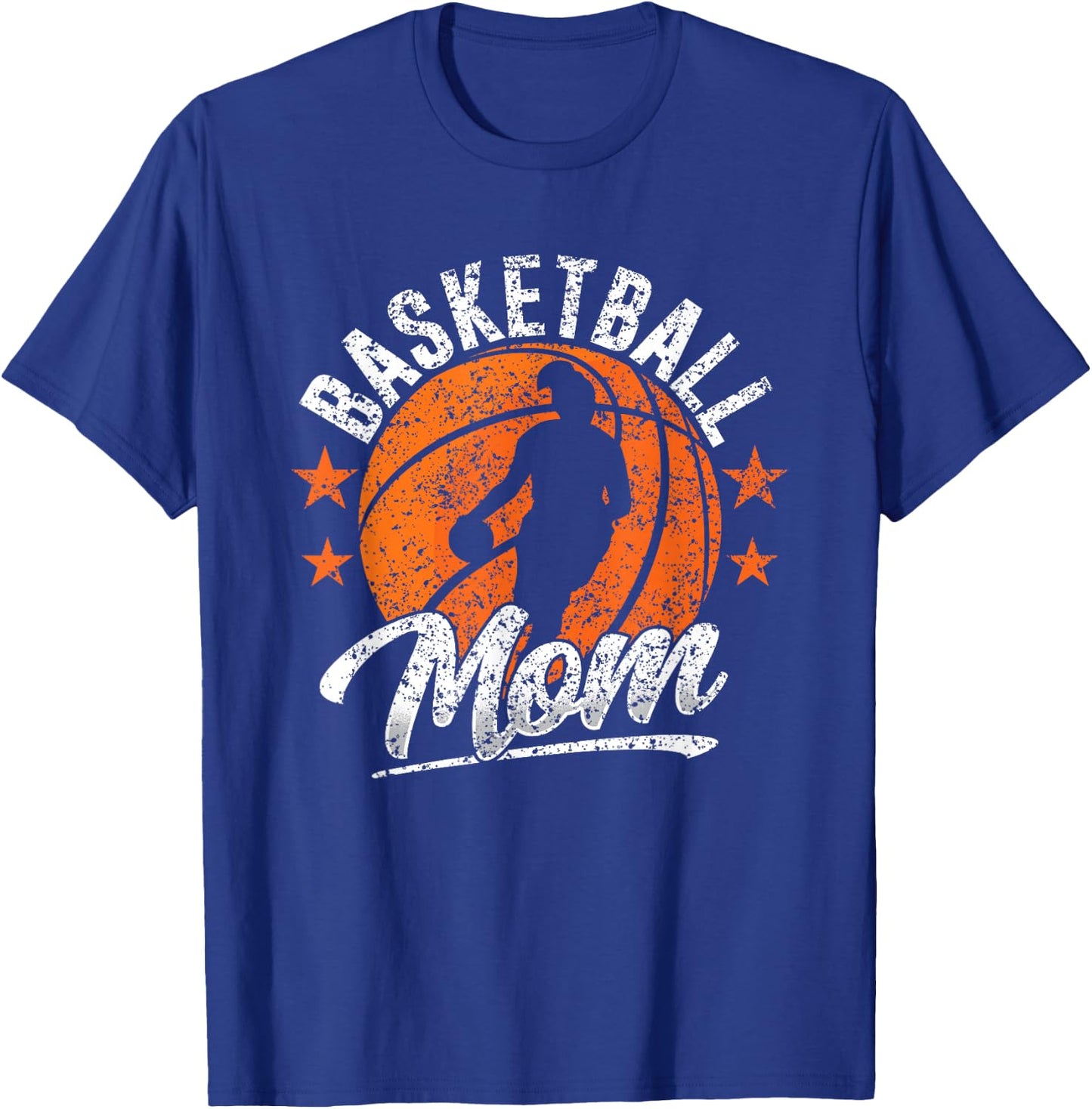 Basketball Mom Coach Match Player Team Mother Mommy Mama T-Shirt - T-Shirt | Royal
