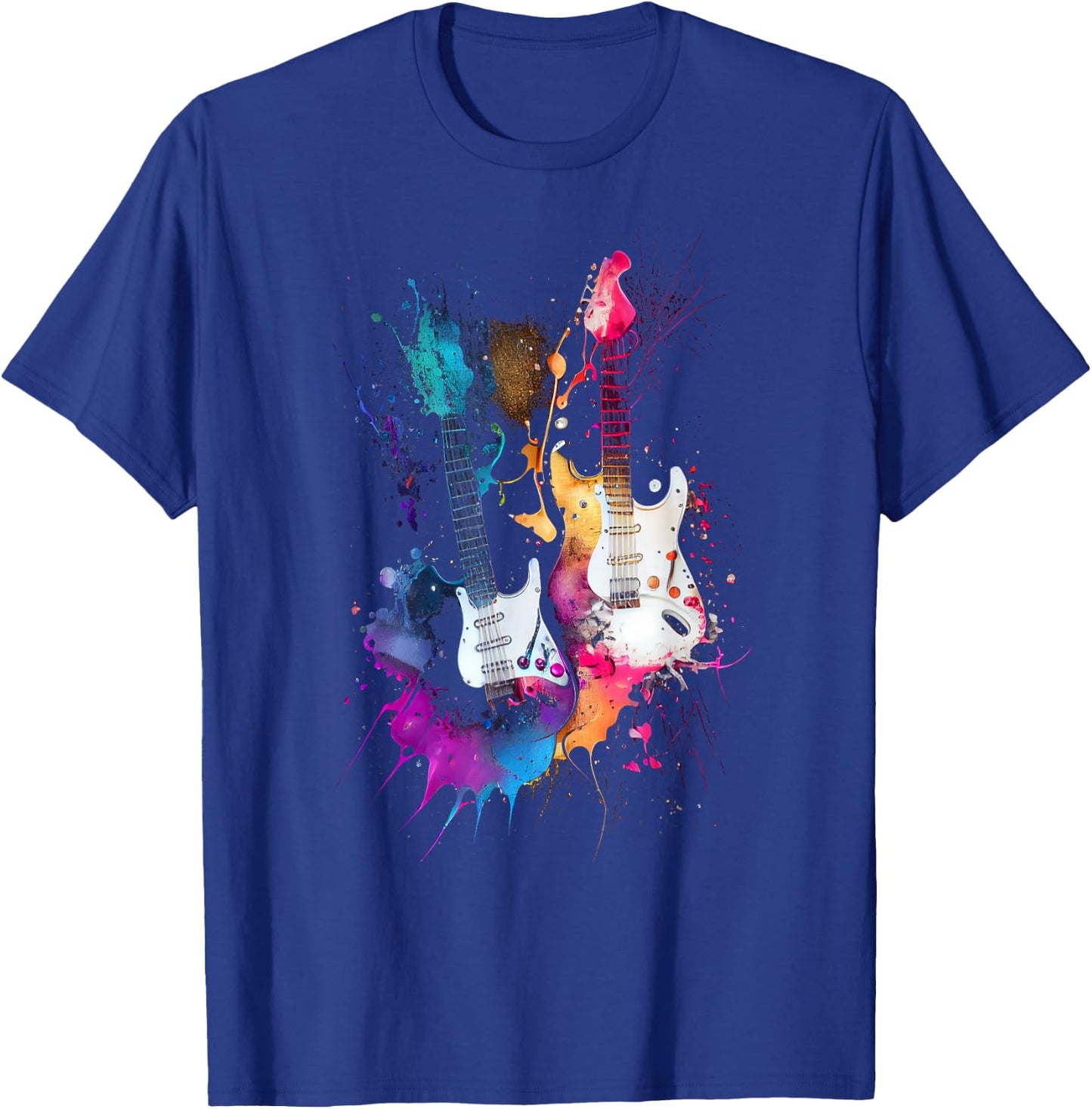 Guitars Musicians Guitarists T-Shirt - T-Shirt | Royal