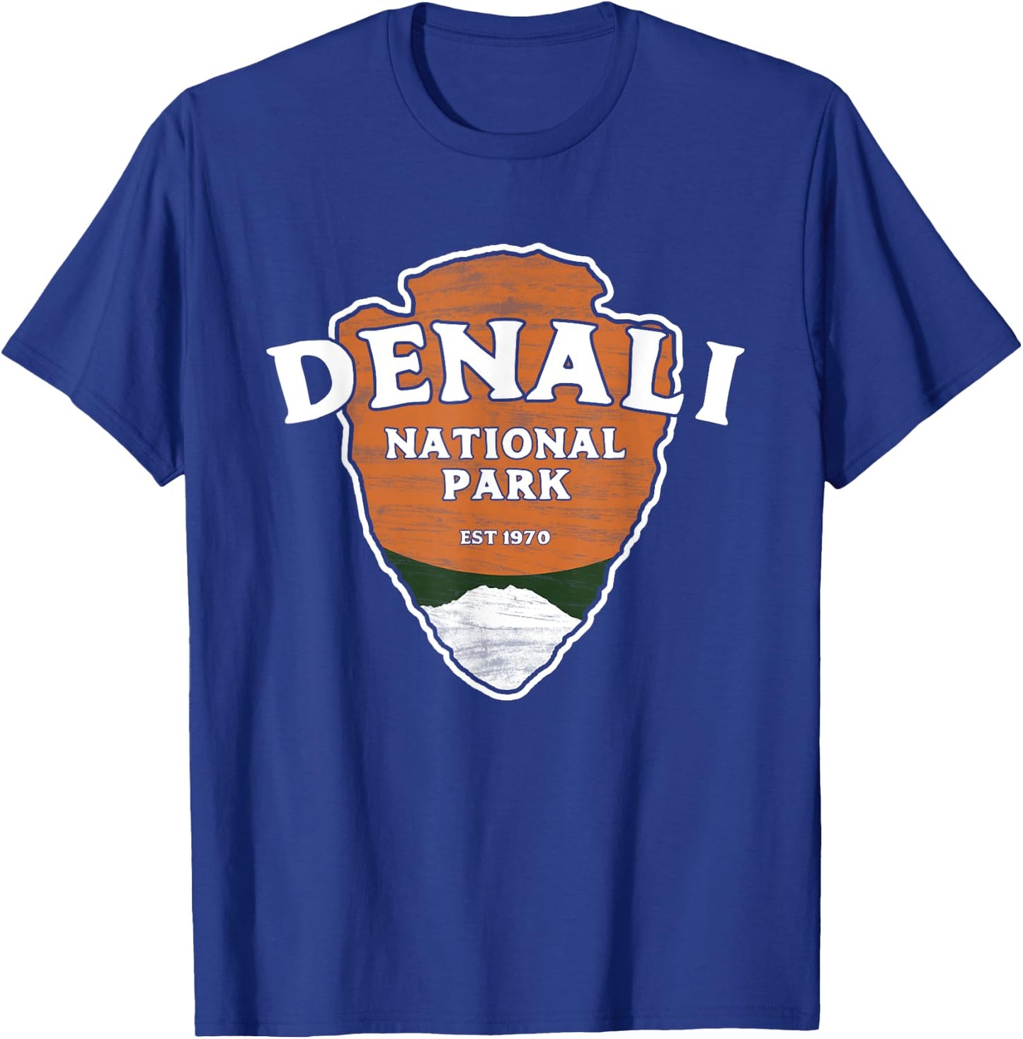 Denali National Park Classic Style Arrowhead Sign T-Shirt - T-Shirt | Royal