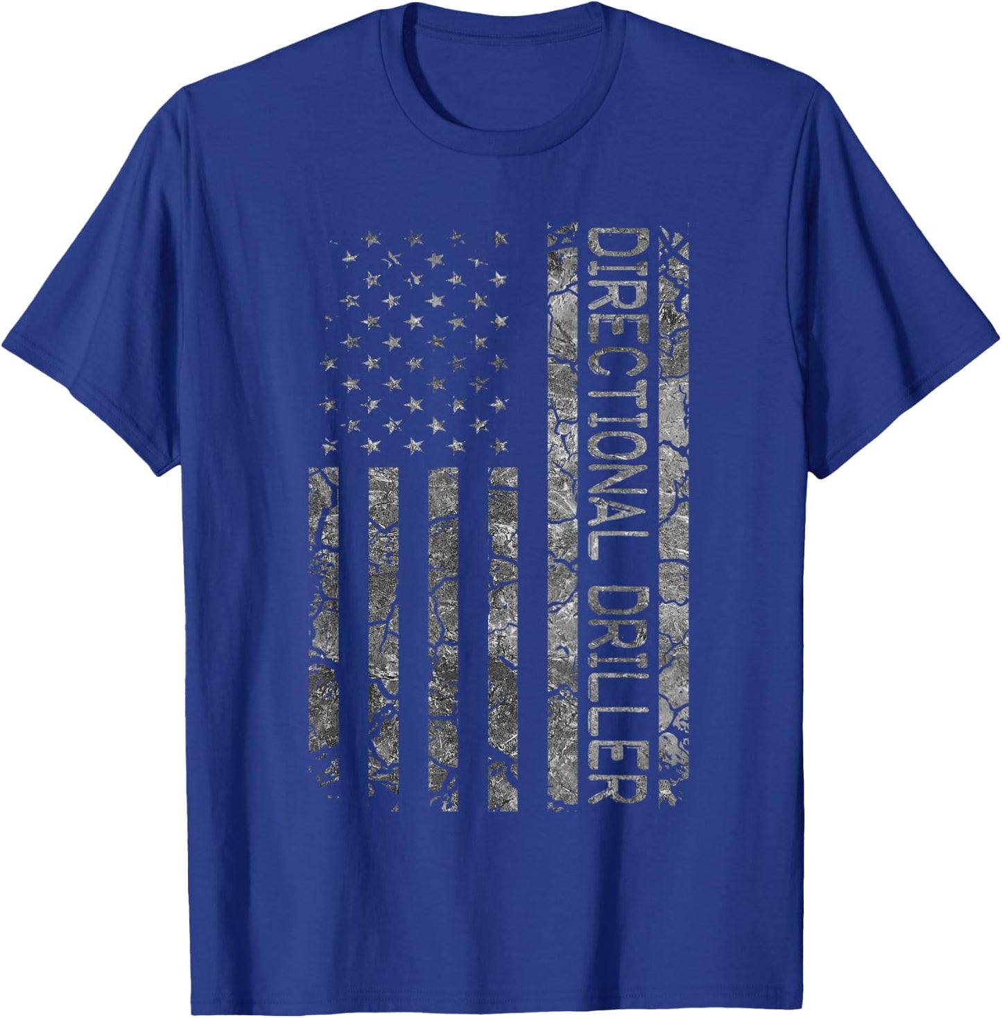 American Flag Job Title Worker Funny Directional Driller Men T-Shirt - T-Shirt | Royal