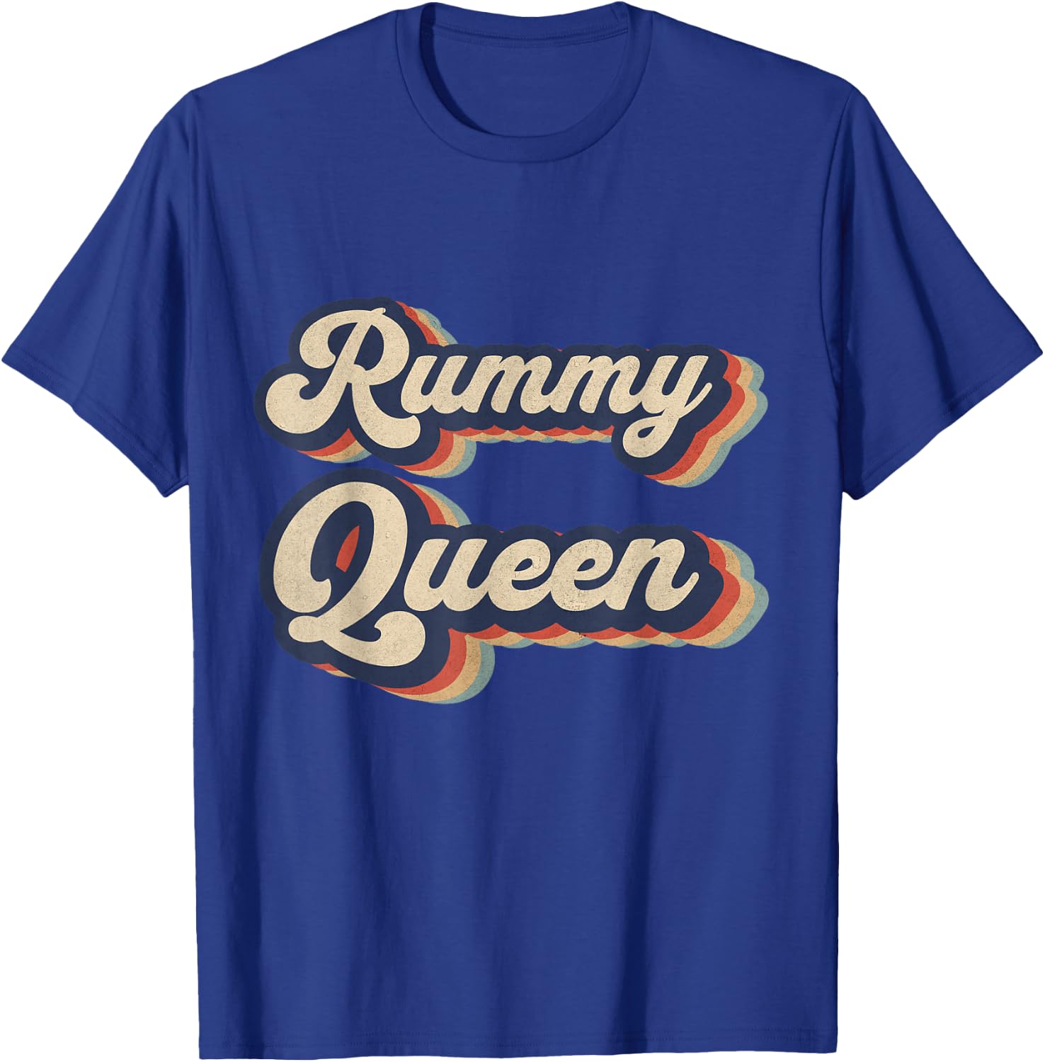 Rummy Queen Vintage Design Funny Rummy Card Game T-Shirt - T-Shirt | Royal
