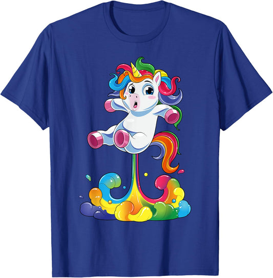 Unicorn Shirt Funny Magical Fart Unicorn Farting Rainbow T-Shirt - T-Shirt | Royal