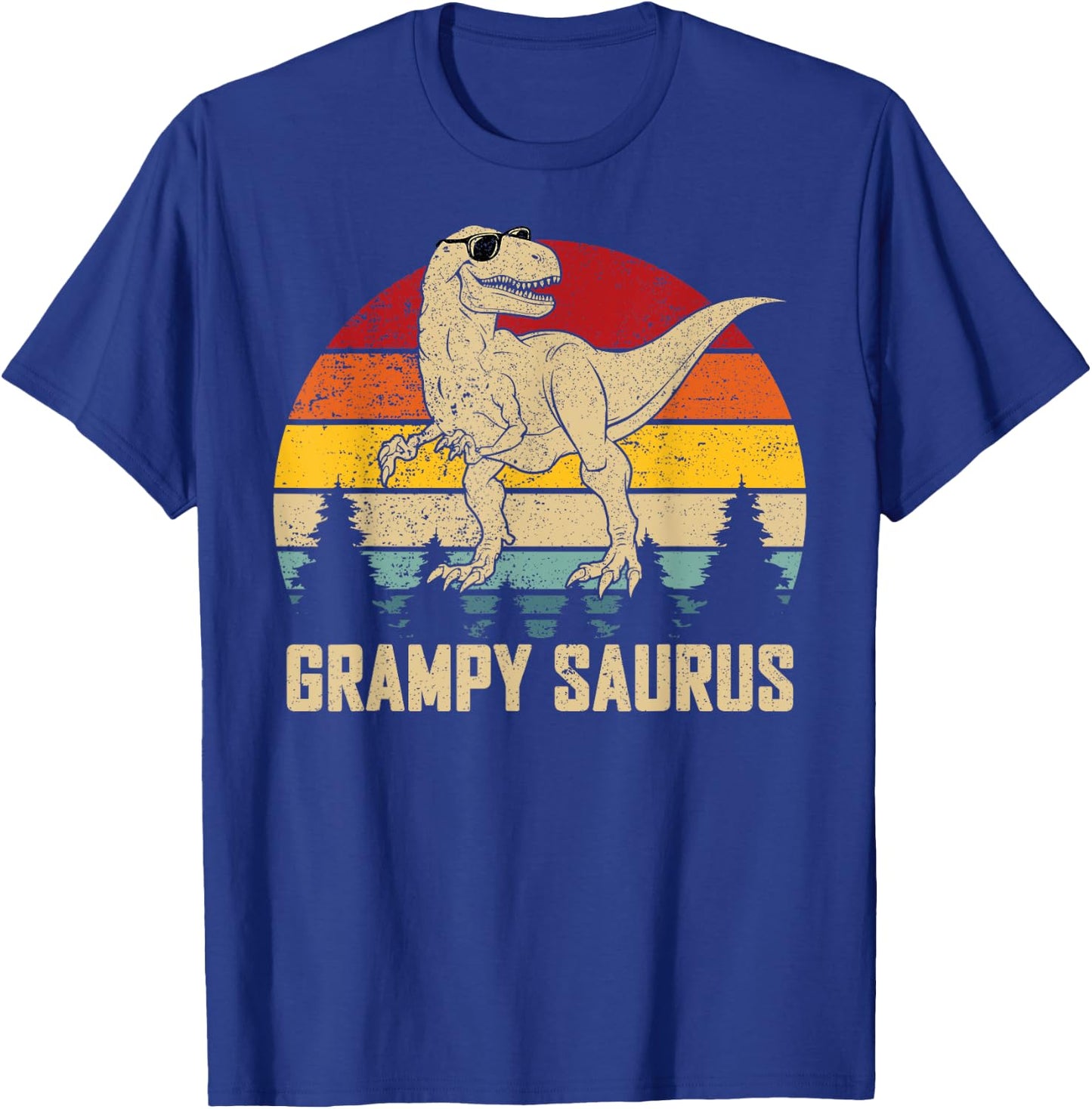 Grampysaurus T rex Dinosaur Dad Father's Day Grampy T-Shirt - T-Shirt | Royal