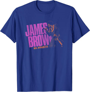 James Brown Mr Dynamite Purple Logo T-Shirt - T-Shirt | Royal
