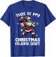 Santa Playing American Football, This Is My Christmas Pajama T-Shirt - T-Shirt | Royal
