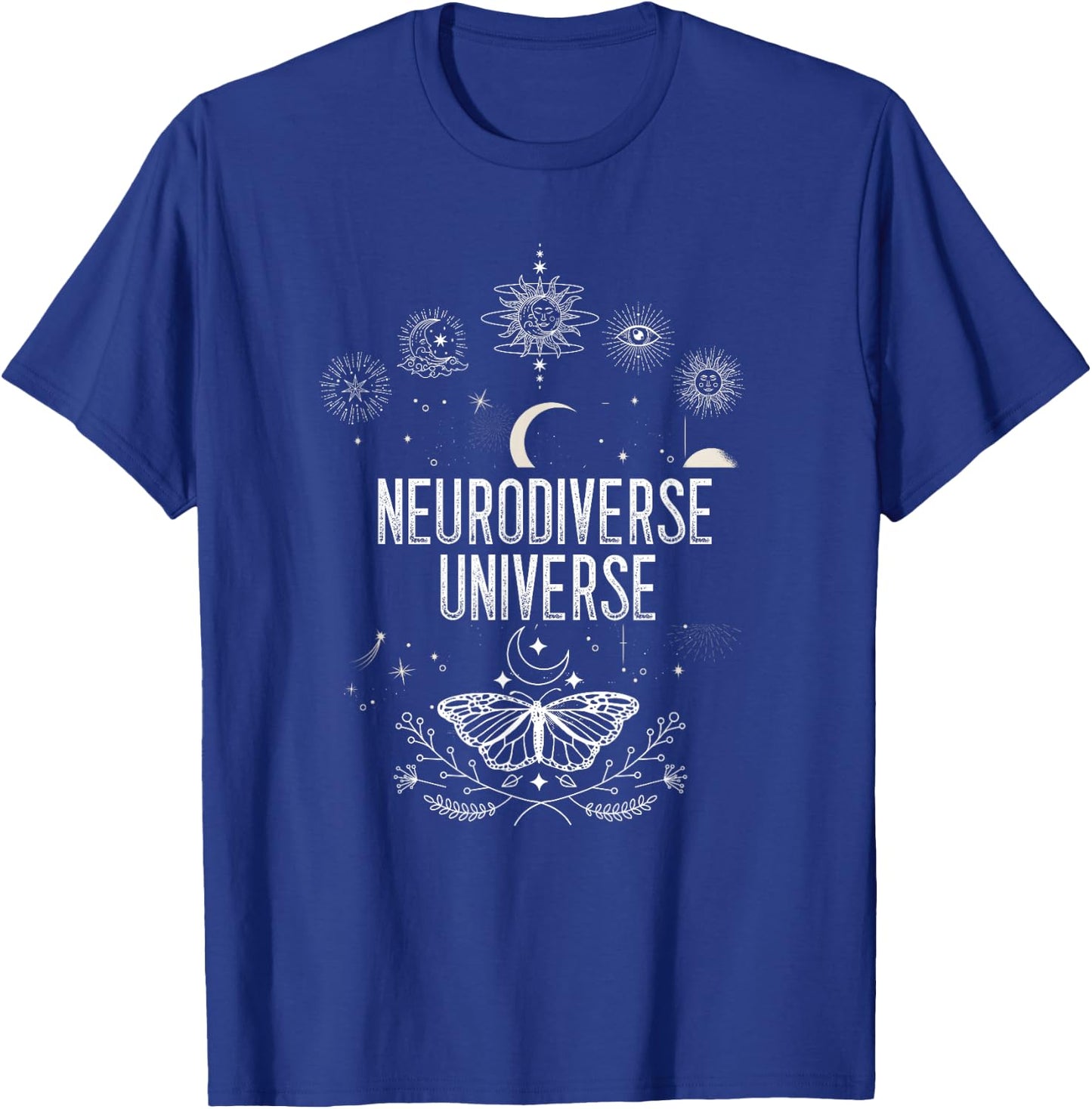 Neurodiversity Neurodiverse Universe ASD Brain Neurology T-Shirt - T-Shirt | Royal