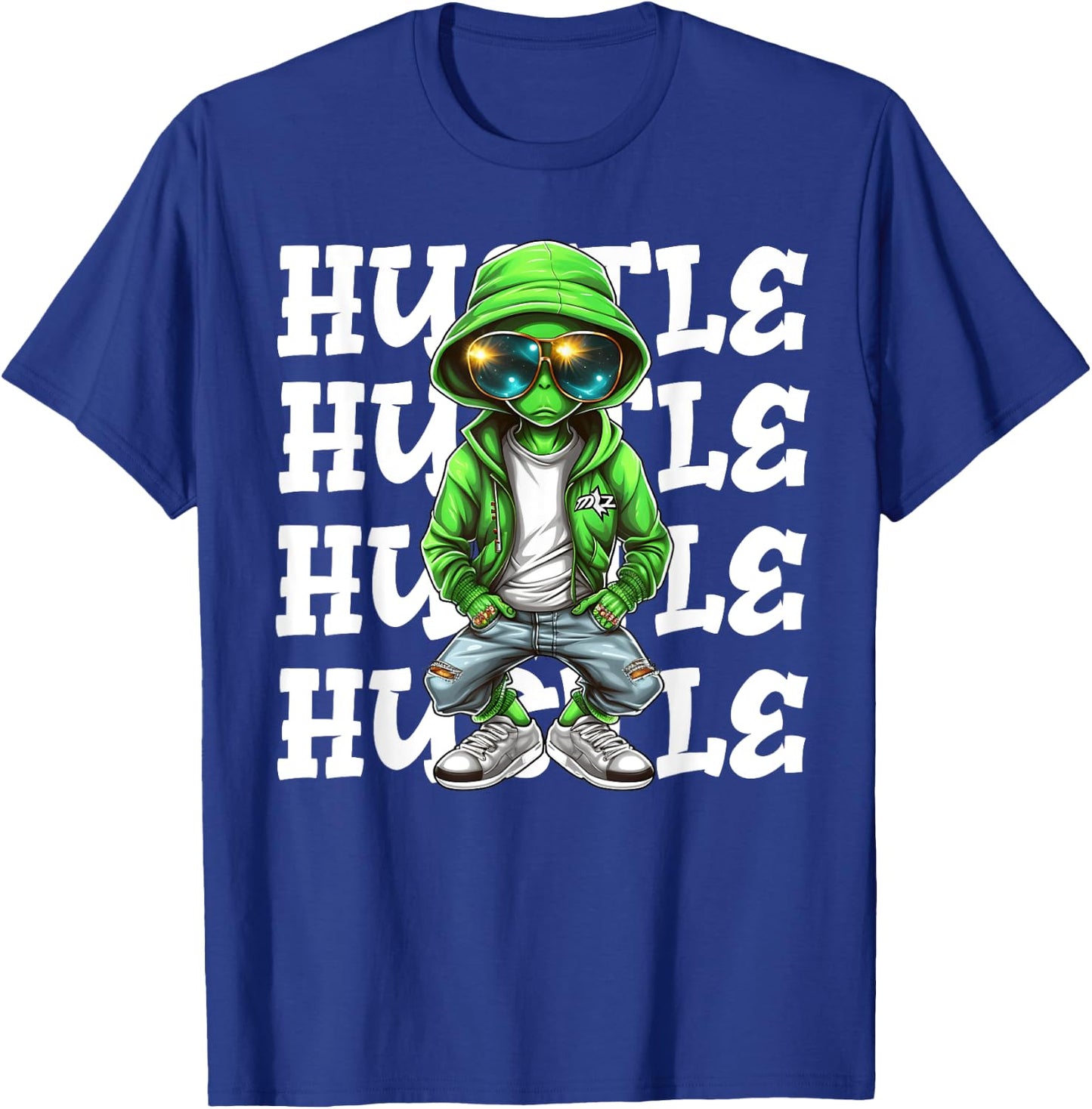 Hip Hop Alien Hustle Money Urban UFO Alien Streetwear Hiphop T-Shirt - T-Shirt | Royal