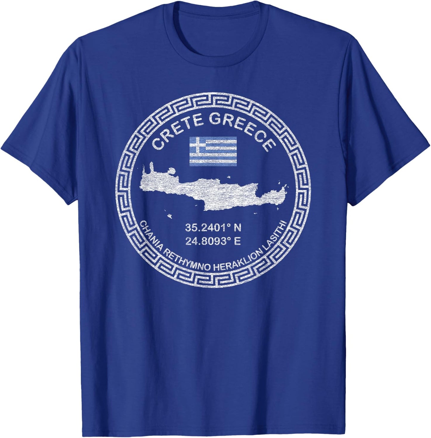 Crete Greece Chania Heraklion Rethymno Lasithi Crete T-Shirt - T-Shirt | Royal