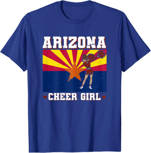 Cheerleading Teen Dabbing Cheerleader Graphic Arizona T-Shirt - T-Shirt | Royal