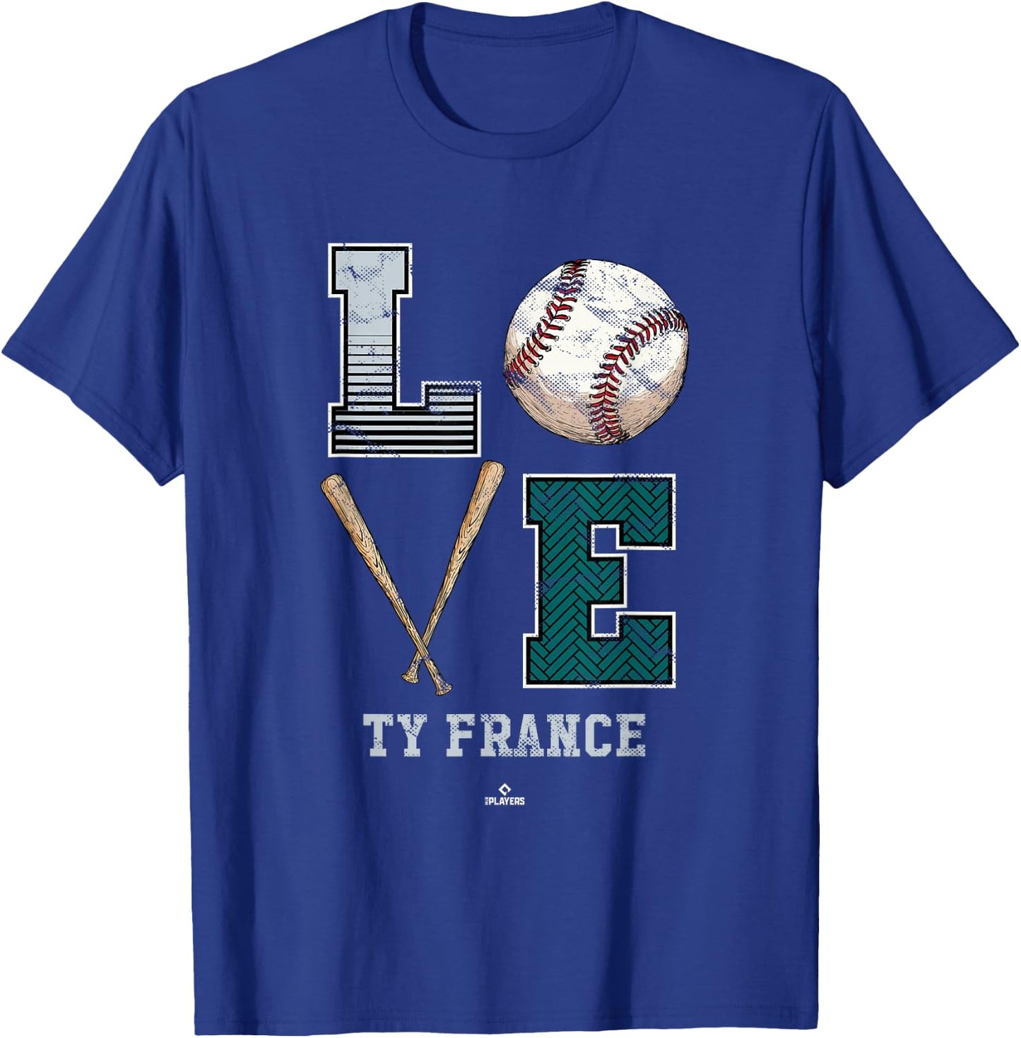 Love Ty France Ty France Seattle MLBPA T-Shirt - T-Shirt | Royal