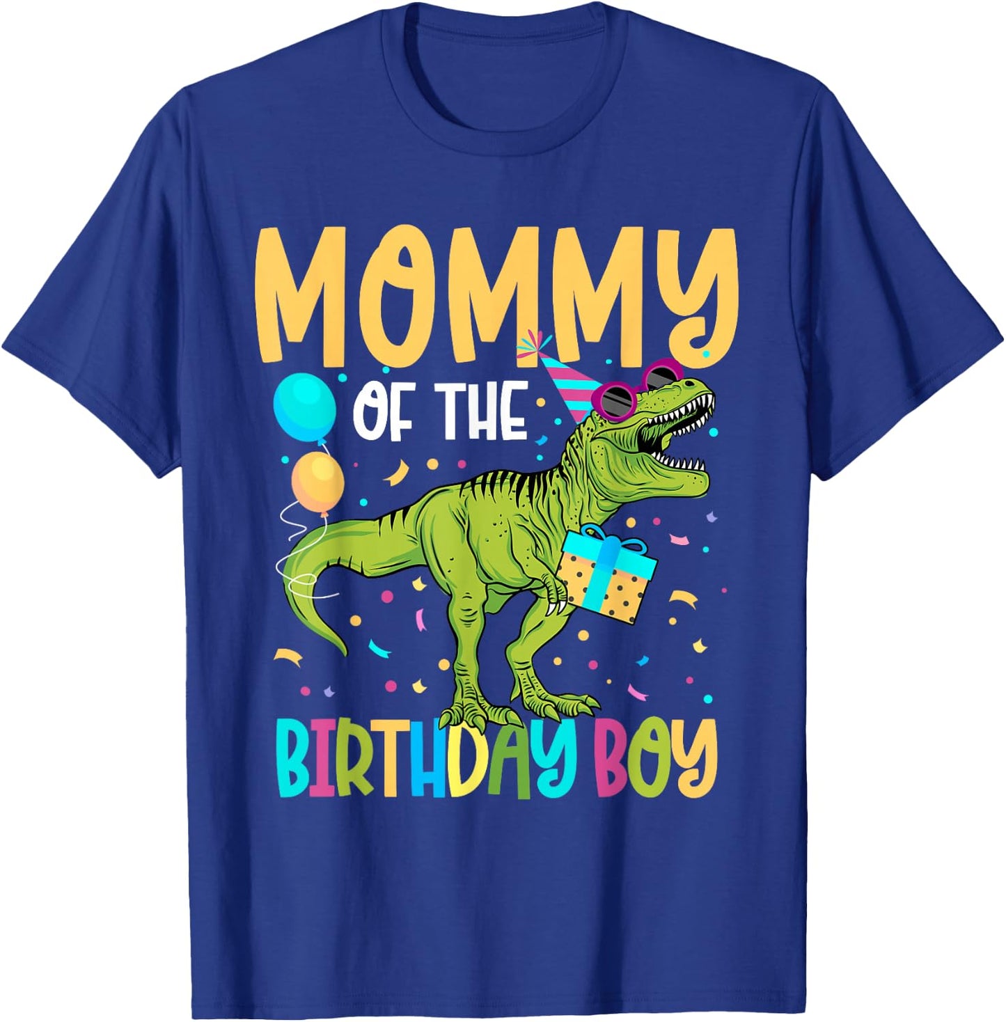 Mommy of The Birthday Boy Family Matching Dinosaur Squad T-Shirt - T-Shirt | Royal