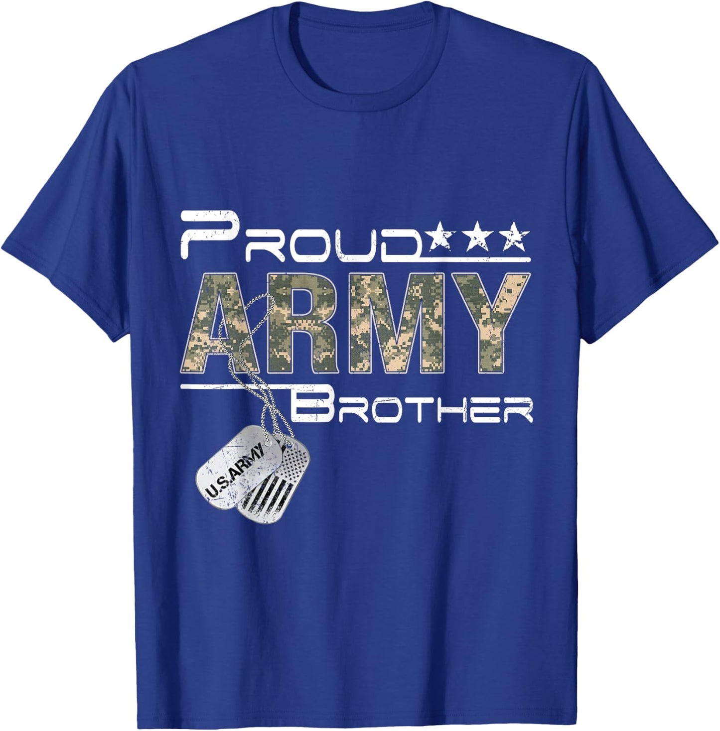Proud Army Brother Army Graduation Brother US Army Brother T-Shirt - T-Shirt | Royal