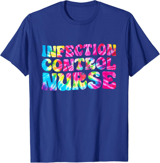 ICN Nurse Infection Control Nurse Tie Dye Nursing T-Shirt - T-Shirt | Royal