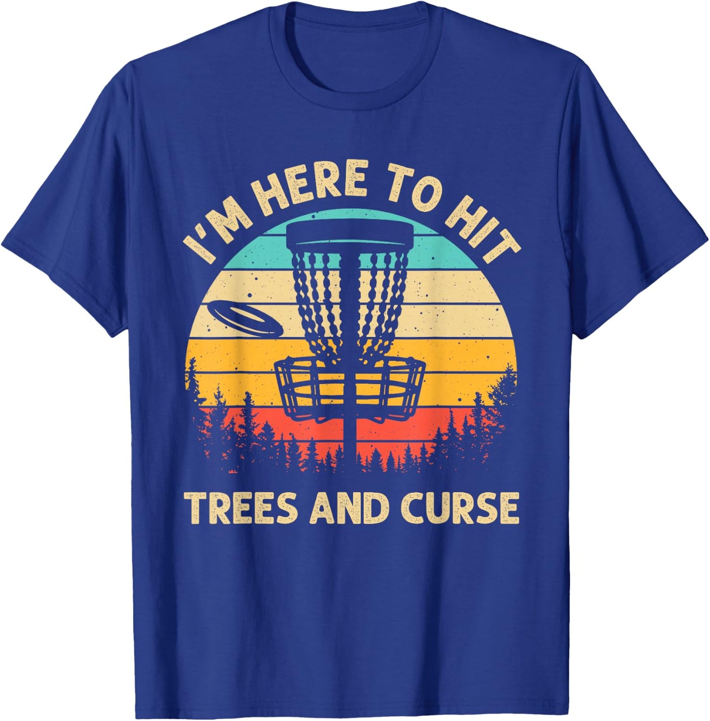Funny Disc Golf Women Disc Golf Player Trees Sports T-Shirt - T-Shirt | Royal