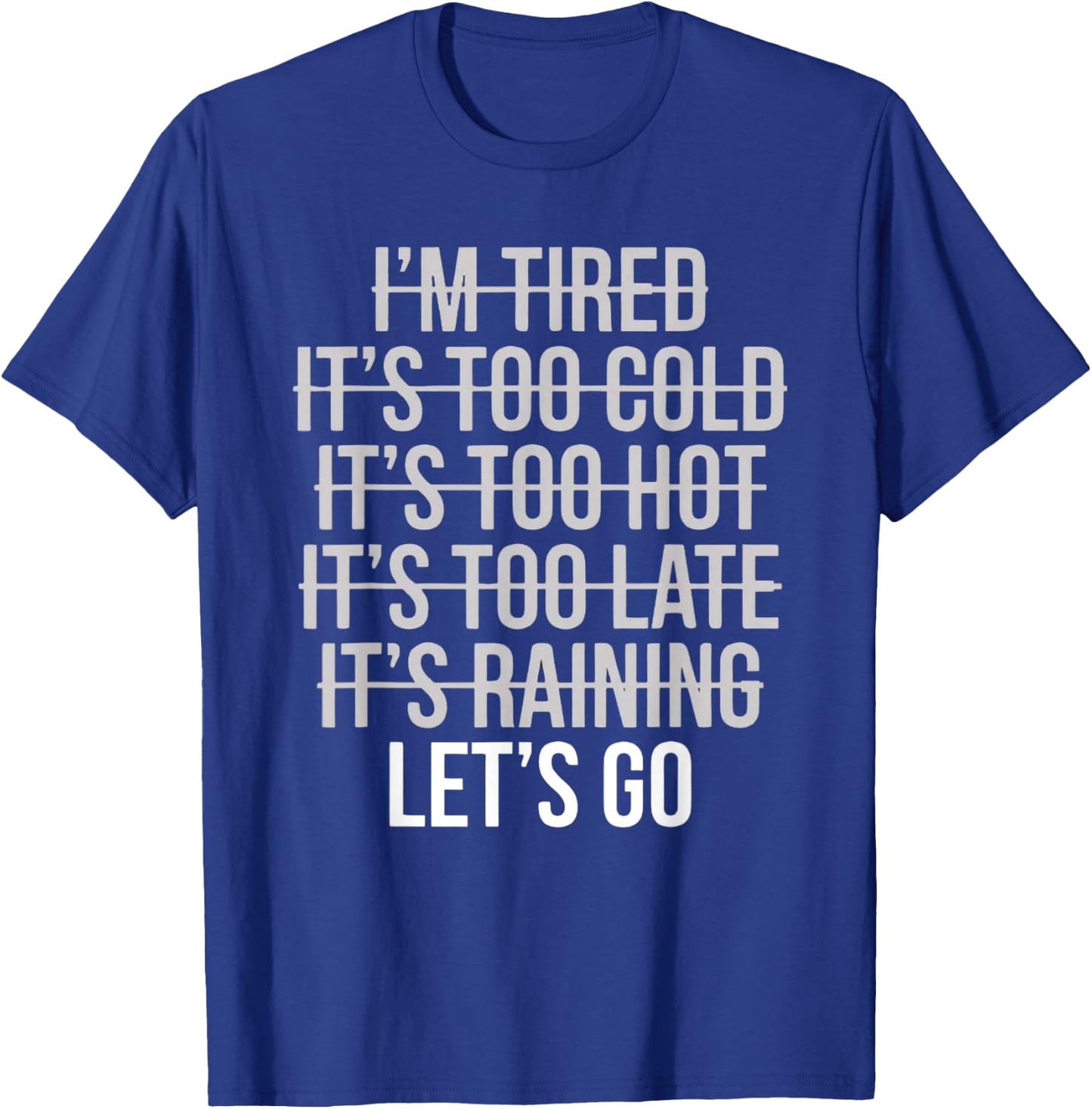 No Excuses -Fitness Exercise Motivation Bodybuilding Athlete T-Shirt - T-Shirt | Royal