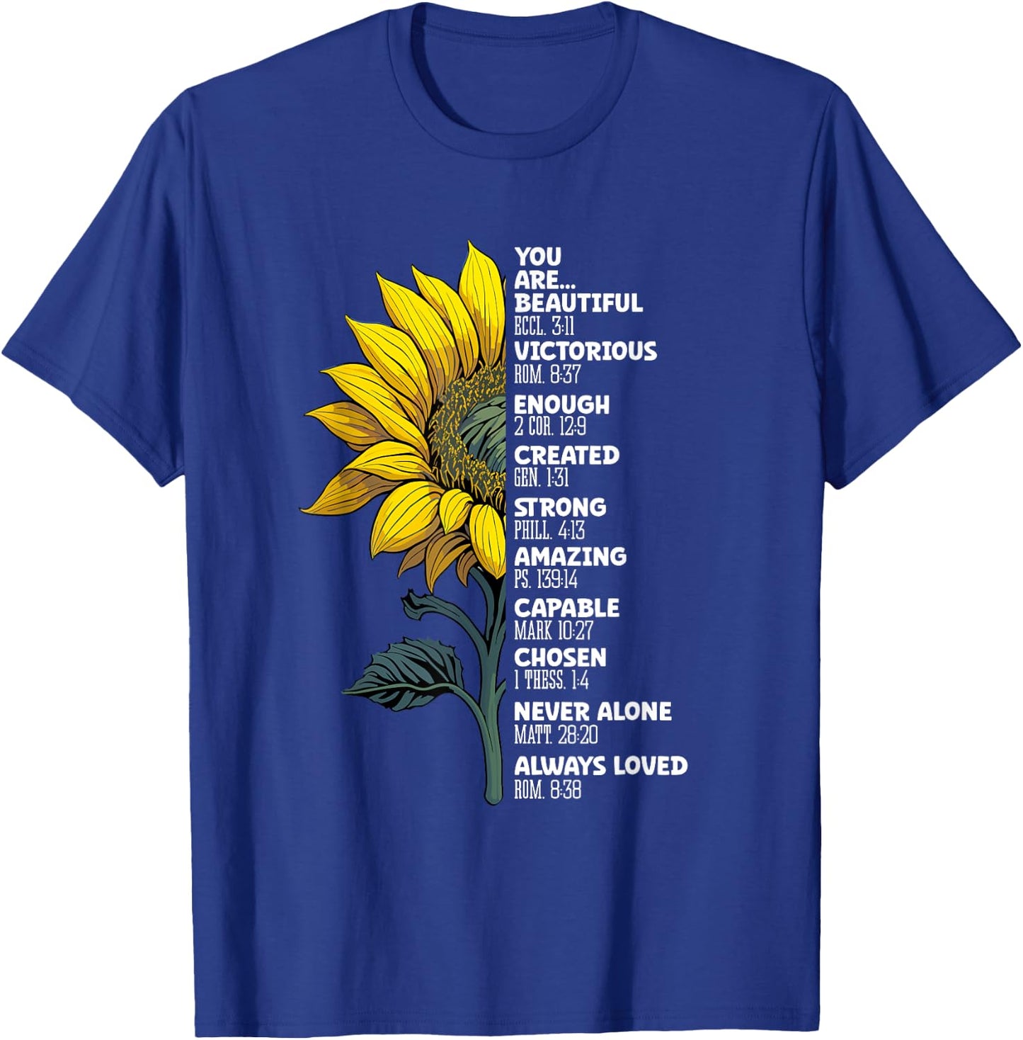 You Beautiful And Enough Created Strong Christian T-Shirt - T-Shirt | Royal