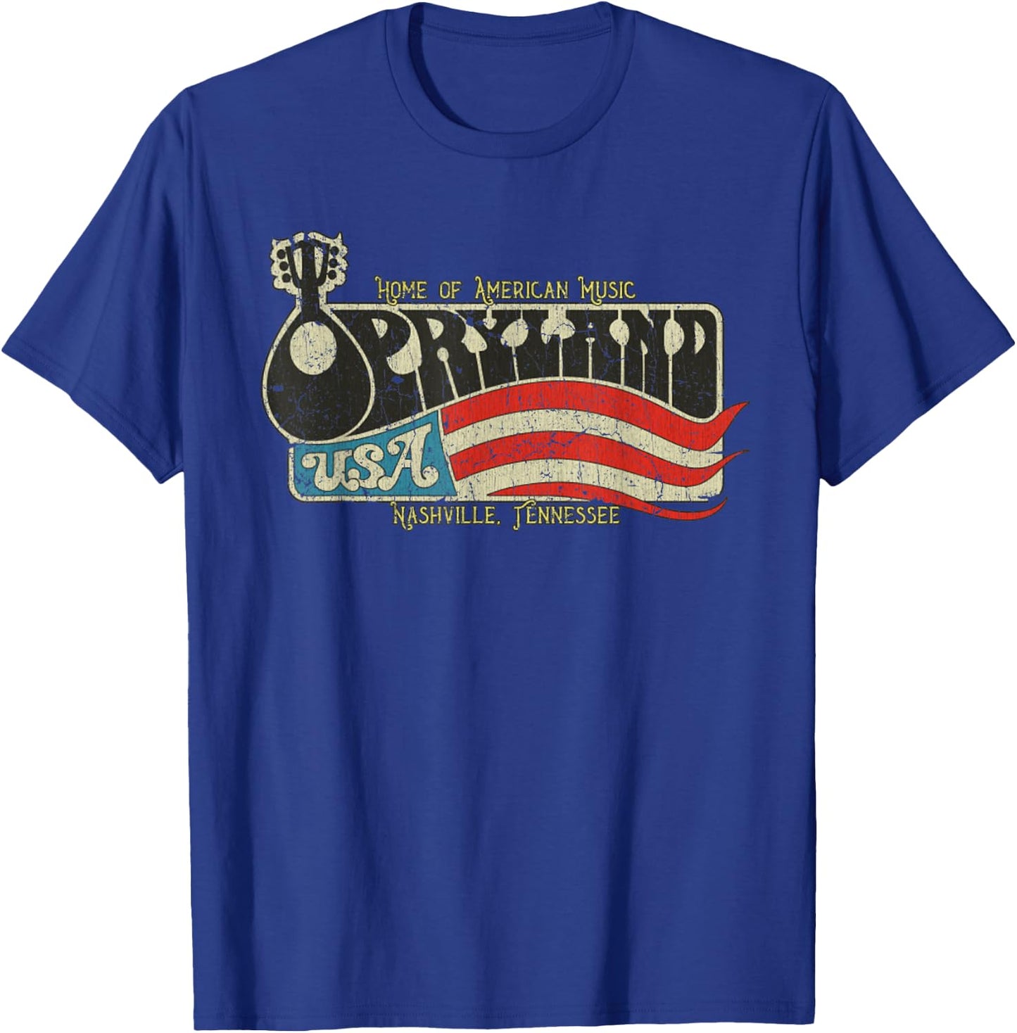 Vintage Opryland Vintage 1972 Tennessee USA Flag Women Men T-Shirt - T-Shirt | Royal