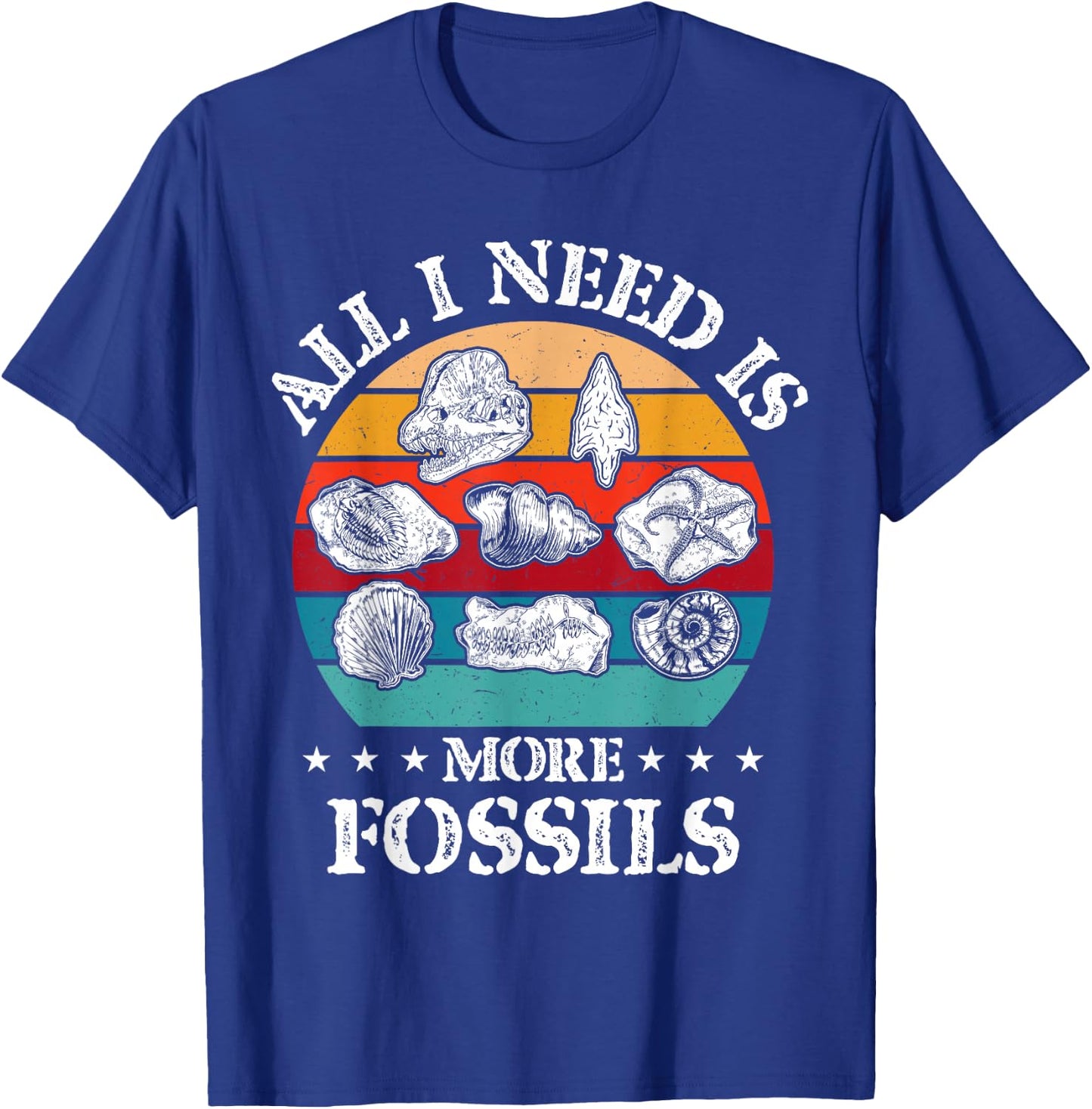 Fossiling Paleontologist Fossil Collector Fossil Hunting T-Shirt - T-Shirt | Royal