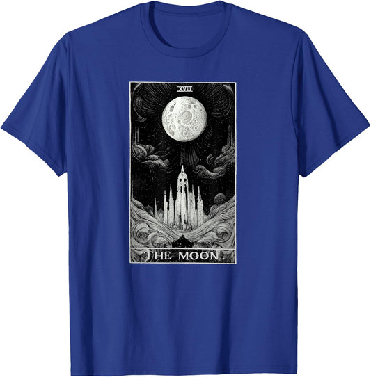Occult The Moon Tarot Card Witchcraft Vintage Gothic T-Shirt - T-Shirt | Royal