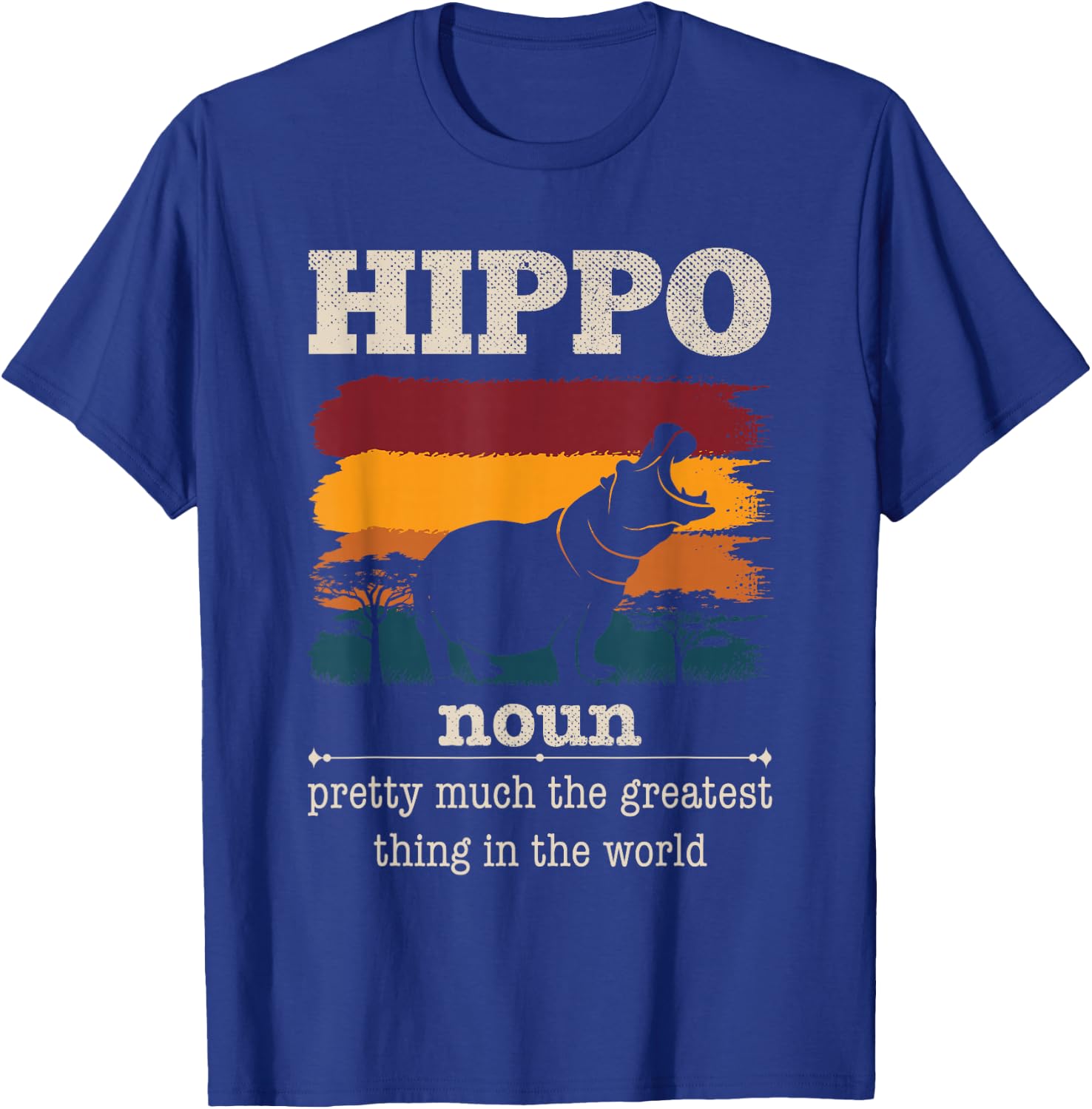 Funny Hippo Definition Cool Hippo Animals Humor Hippopotamus T-Shirt - T-Shirt | Royal