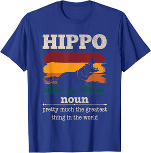 Funny Hippo Definition Cool Hippo Animals Humor Hippopotamus T-Shirt - T-Shirt | Royal