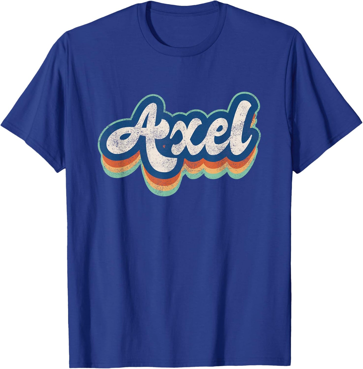 Axel First Name Boy Vintage Style 70s 80s Personalized T-Shirt - T-Shirt | Royal