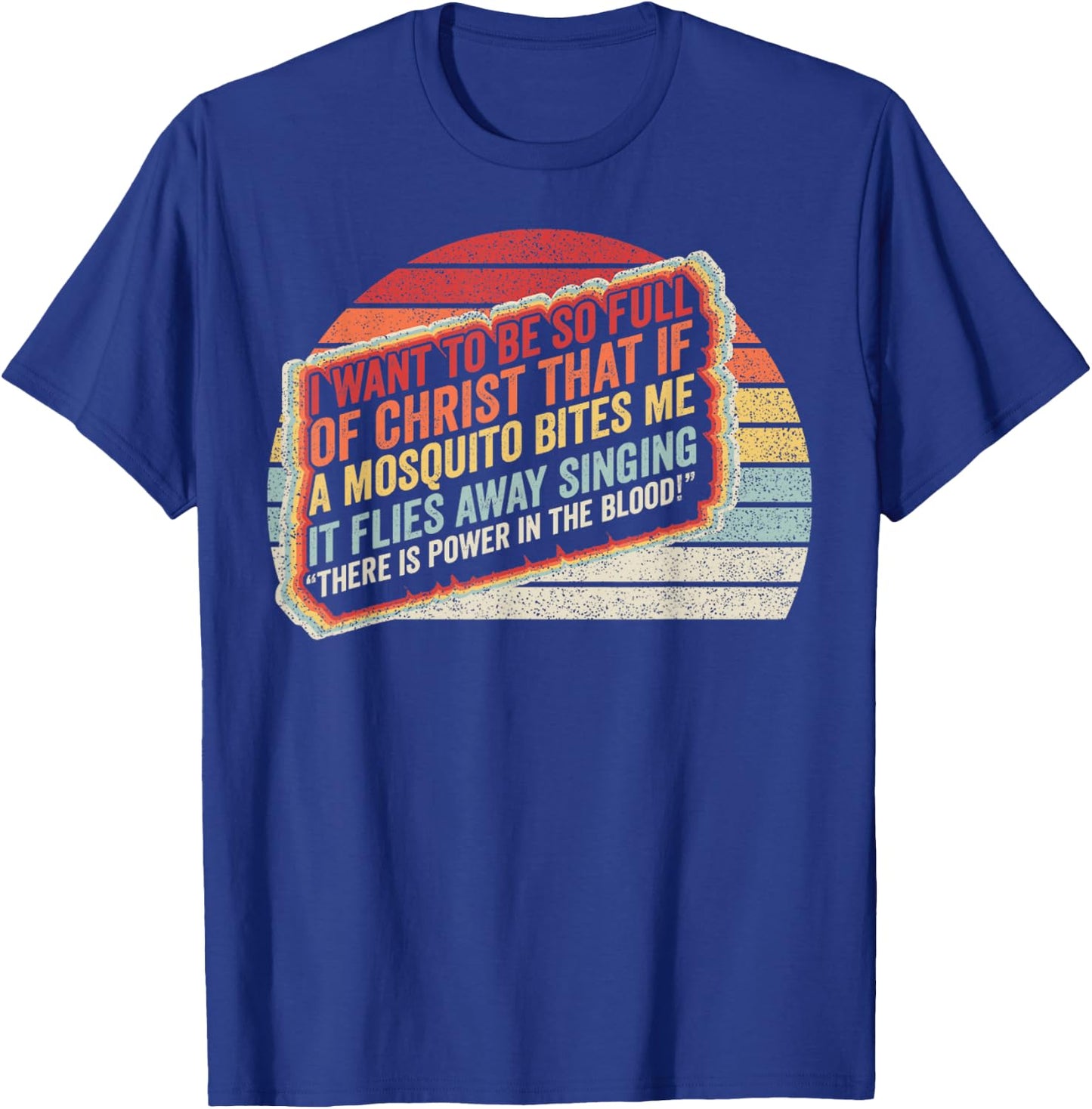 Vintage Retro Christian Mosquito Joke Funny Deluxe T-Shirt - T-Shirt | Royal