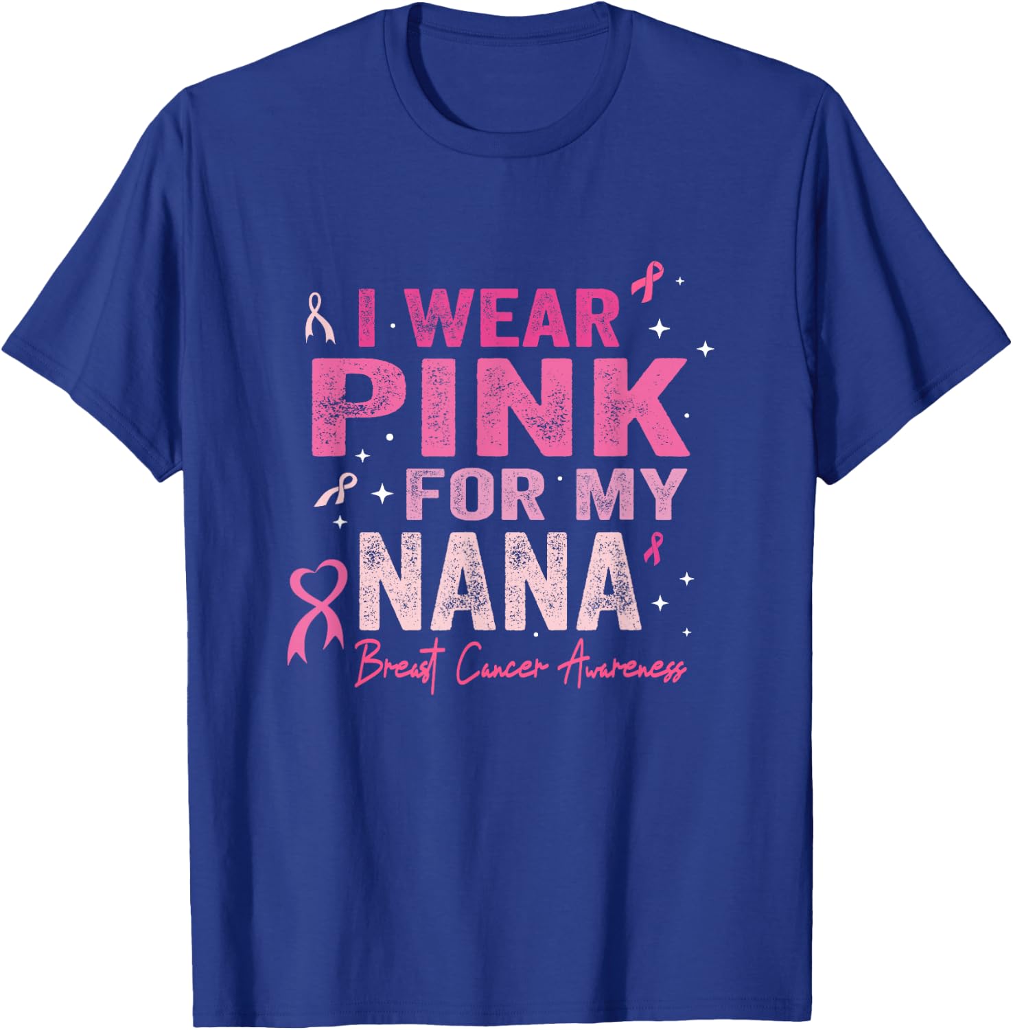 I Wear Pink For My Nana Breast Cancer Awareness Toddler Kids T-Shirt - T-Shirt | Royal