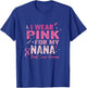 I Wear Pink For My Nana Breast Cancer Awareness Toddler Kids T-Shirt - T-Shirt | Royal