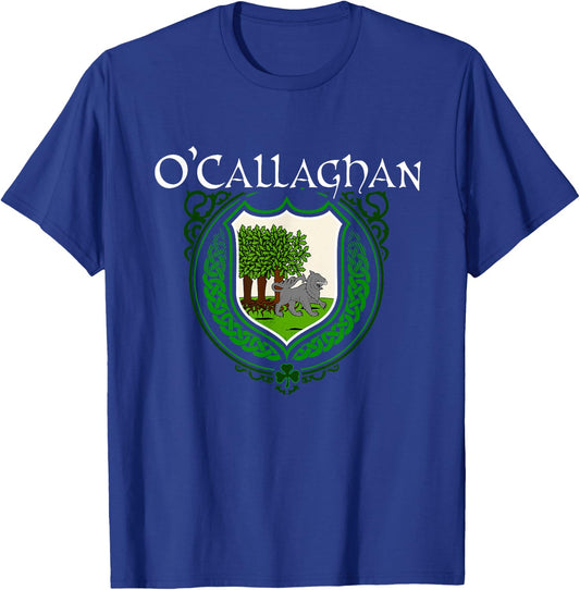 O'Callaghan Surname Irish Clan Tartan Badge Ireland T-Shirt - T-Shirt | Royal