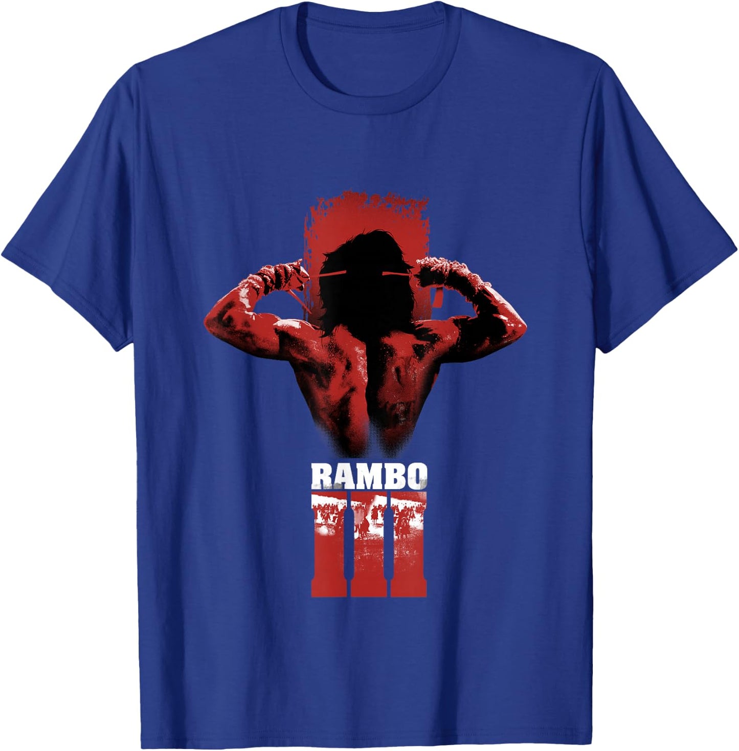 Rambo III Tying Headband T-Shirt - T-Shirt | Royal