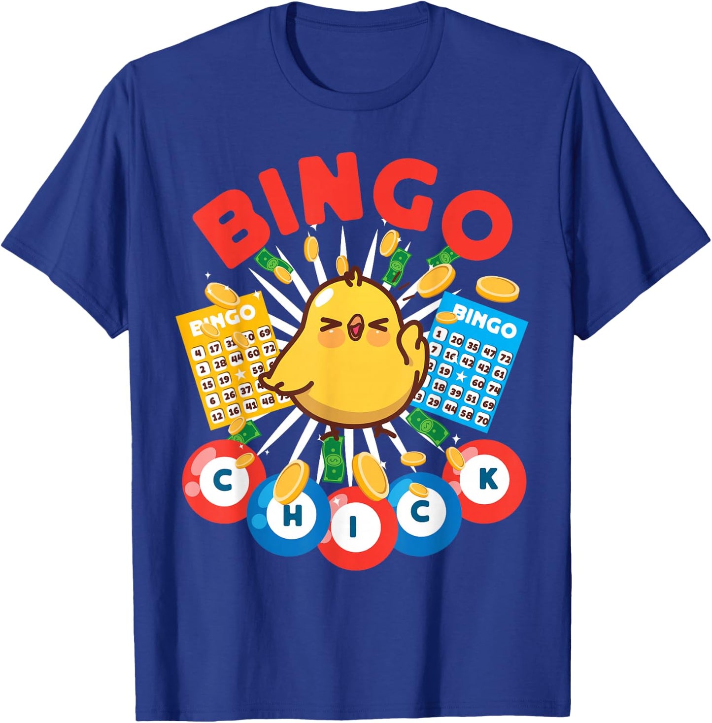 Bingo Player Chicken Girl Bingo Chick T-Shirt - T-Shirt | Royal