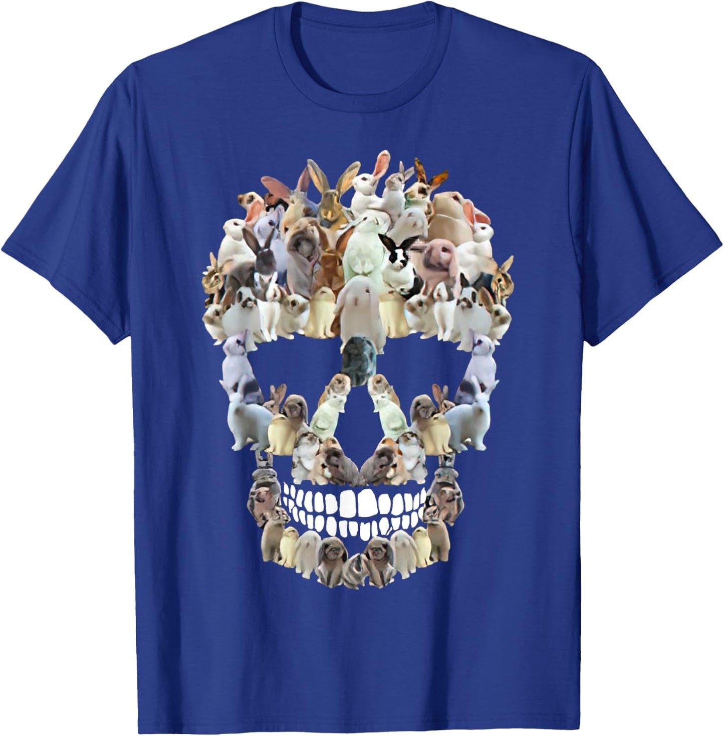 Scary Skull Bunny Rabbit Horror Halloween T-Shirt - T-Shirt | Royal
