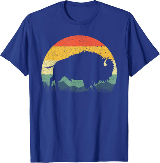 Cool Bison Design Women Kids Buffalo Bison Lovers T-Shirt - T-Shirt | Royal