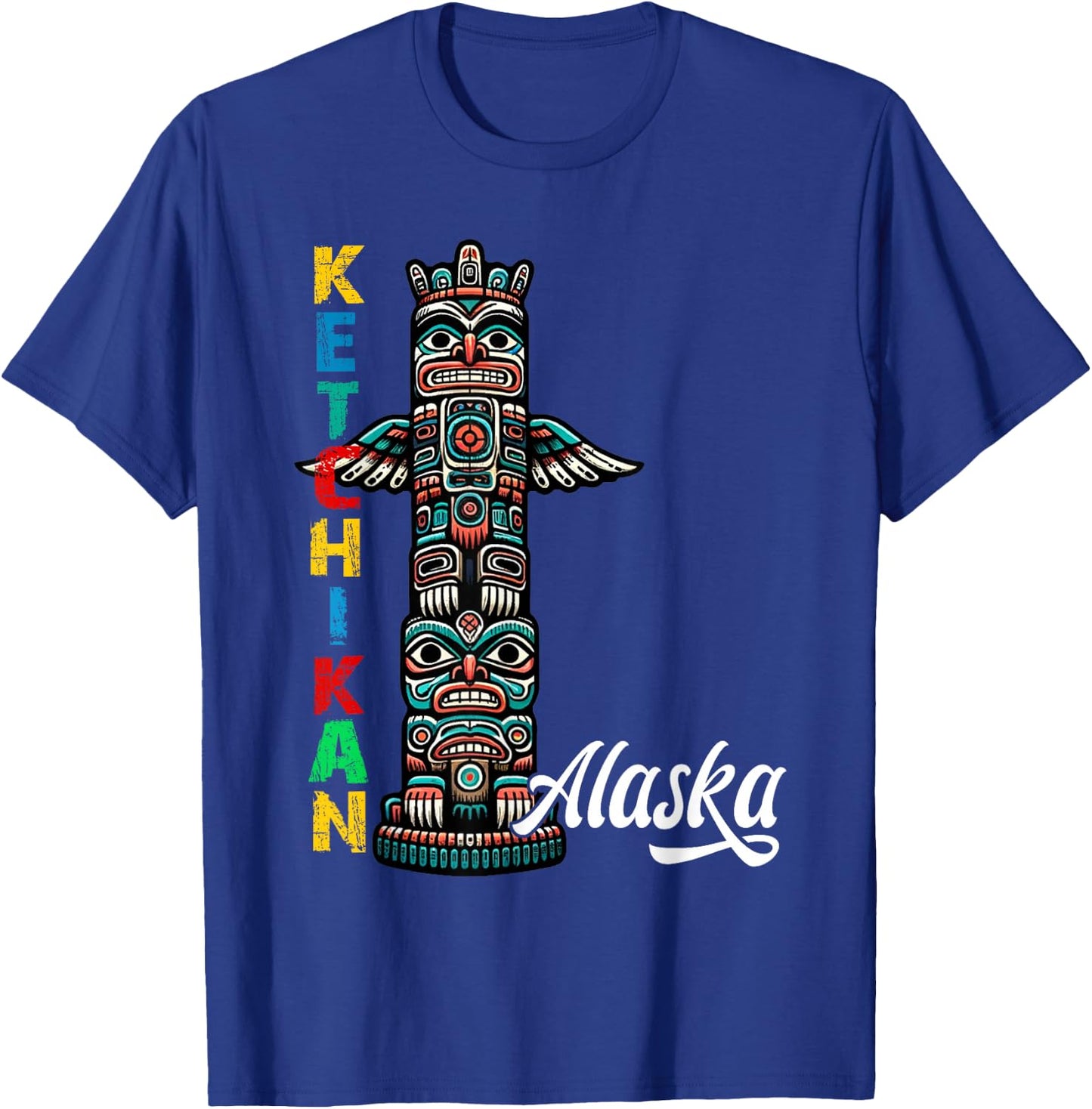 Ketchikan Alaska Totem Pole Ketchikan Alaska Souvenir T-Shirt - T-Shirt | Royal