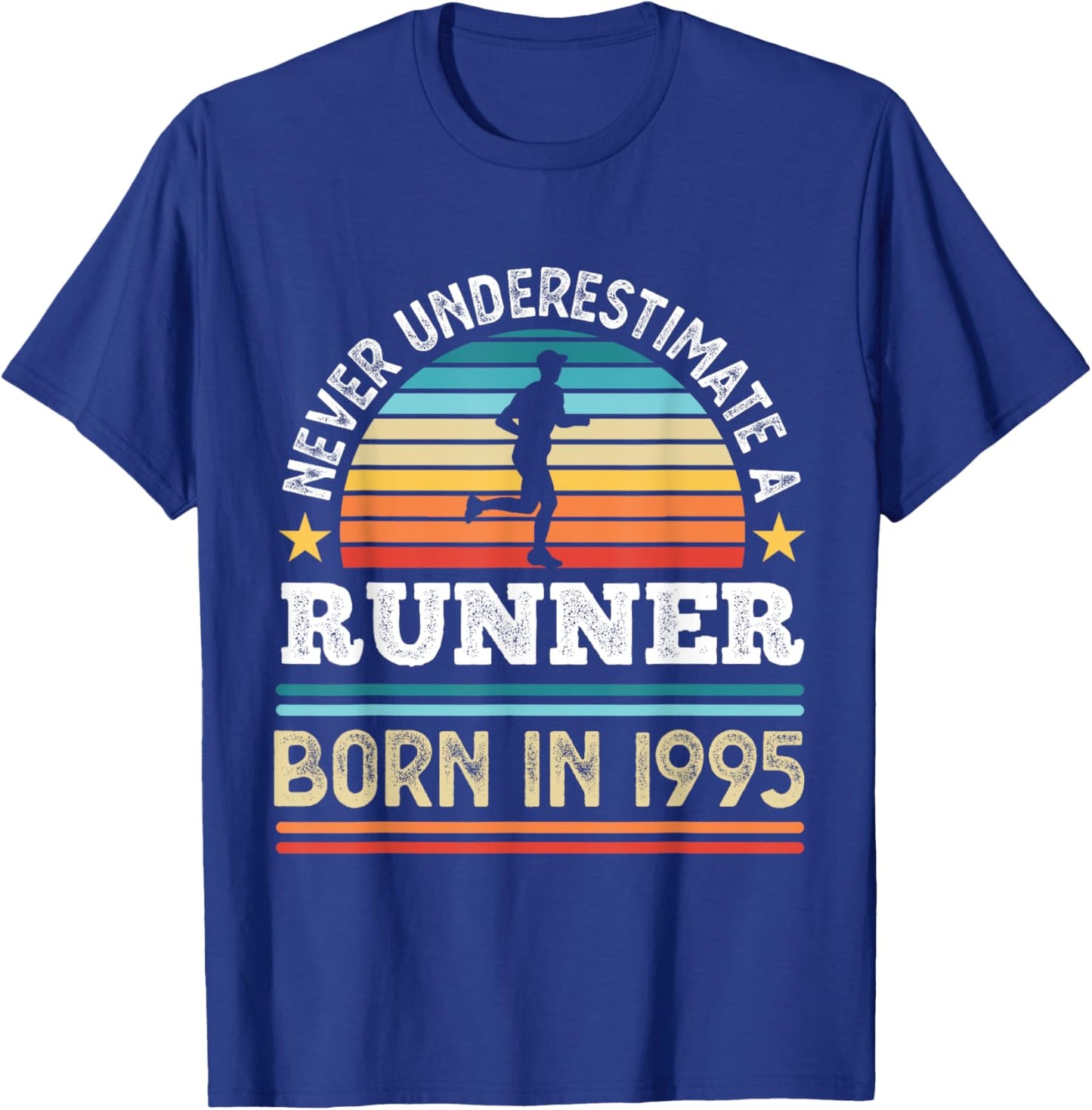 Runner born in 1995 30th Birthday Running Gifts Dad T-Shirt - T-Shirt | Royal