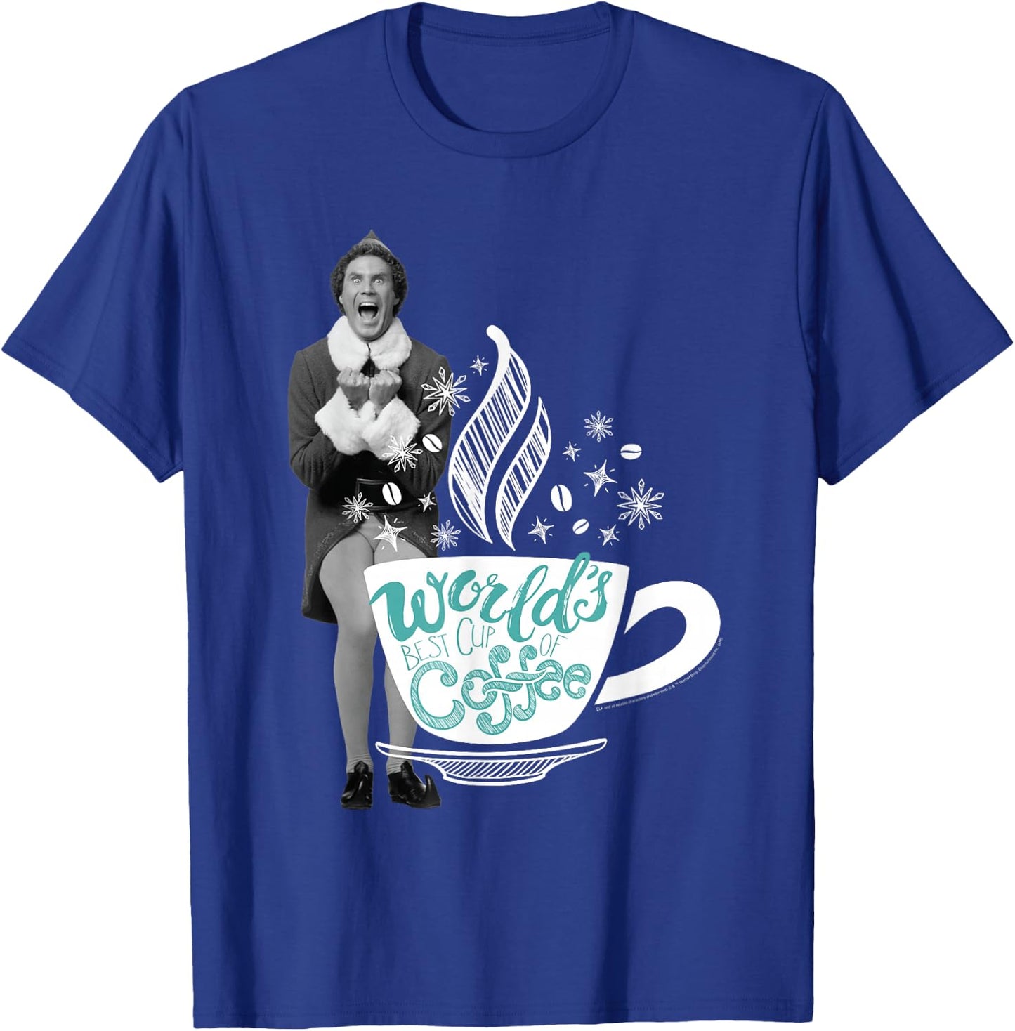 Elf Movie World's Best Cup of Coffee T-Shirt - T-Shirt | Royal