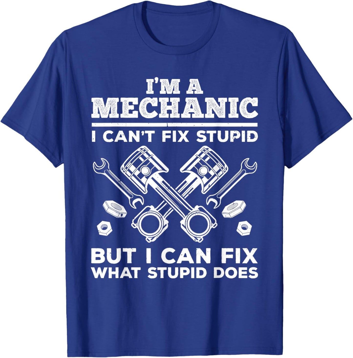 Funny Mechanic Dad Car Auto Diesel Automobile Garage Small T-Shirt - T-Shirt | Royal