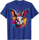Colorful Cute Flemish Giant Rabbit Lover Splash Art T-Shirt - T-Shirt | Royal