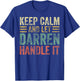Personalized Name Shirt Keep Calm And Let Darren Handle it T-Shirt - T-Shirt | Royal