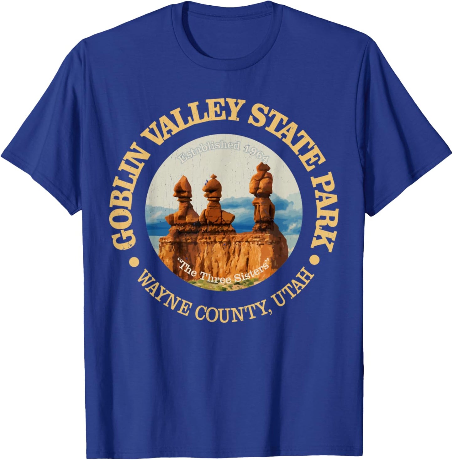 Goblin Valley State Park, Utah Vintage Natural Wonders T-Shirt - T-Shirt | Royal